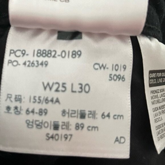 Levi’s 721 High Rise Skinny Ripped Jeans Black Women’s Size 25x30 Distressed - Picture 11 of 15